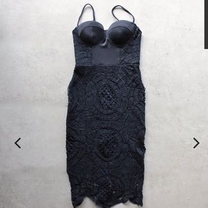 Lioness Bustier Midi Lace Dress